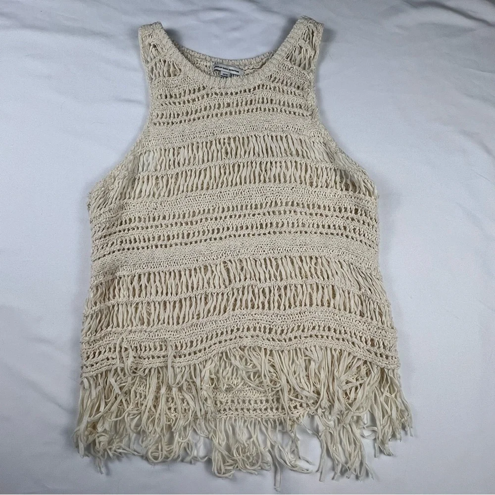 American Eagle Outfitters -Women’s Crochet Tank Top - Tan - Medium - Picture 1 of 9